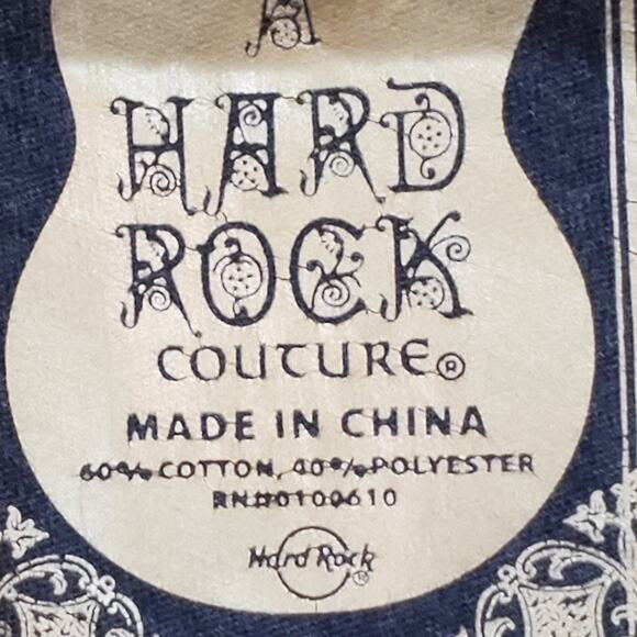 Hard Rock Couture San Antonio Guitar Owl Graphic Medium - Picture 7 of 8